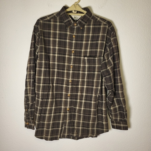 REI Flannel Shirt size Large (see measurements for details) - Picture 1 of 6
